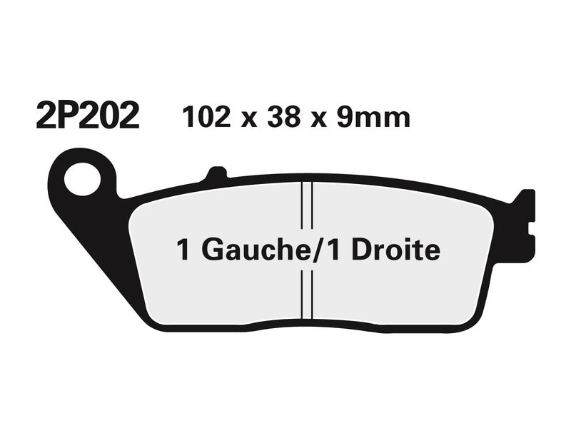 NISSIN Straßenhalbmetall-Bremsbeläge - 2P-202NS 2P-202NS 