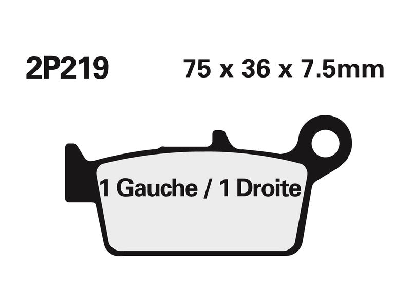 NISSIN Street / Off-Road Sintered Metal Brake pads - 2P-219ST-MX 2P-219ST-MX 