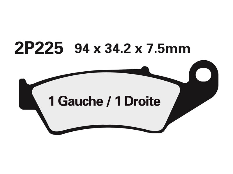 NISSIN Off-Road Semi-Metallic Brake pads - 2P-225GS 2P-225GS