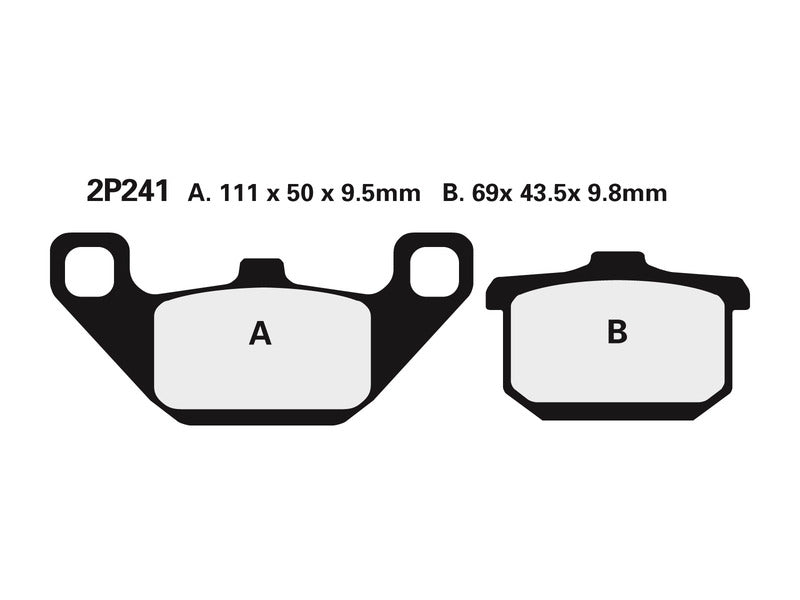 NISSIN Street Halbmmetallische Bremsbeläge - 2P-241NS 2P-241NS 