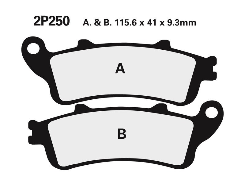 NISSIN Street halbmetallische Bremsbeläge - 2P-250NS 2P-250NS 