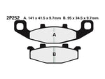 NISSIN Street Semi-Metallische Bremsbeläge - 2P-252NS 2P-252NS 