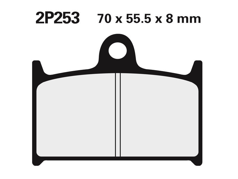 NISSIN Straßen-/Gelände Sintermetall-Bremsbeläge - 2P-253ST 2P-253ST 