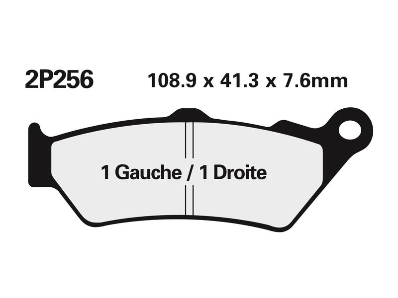 NISSIN Street Semi-Metallische Bremsbeläge - 2P-256NS 2P-256NS 