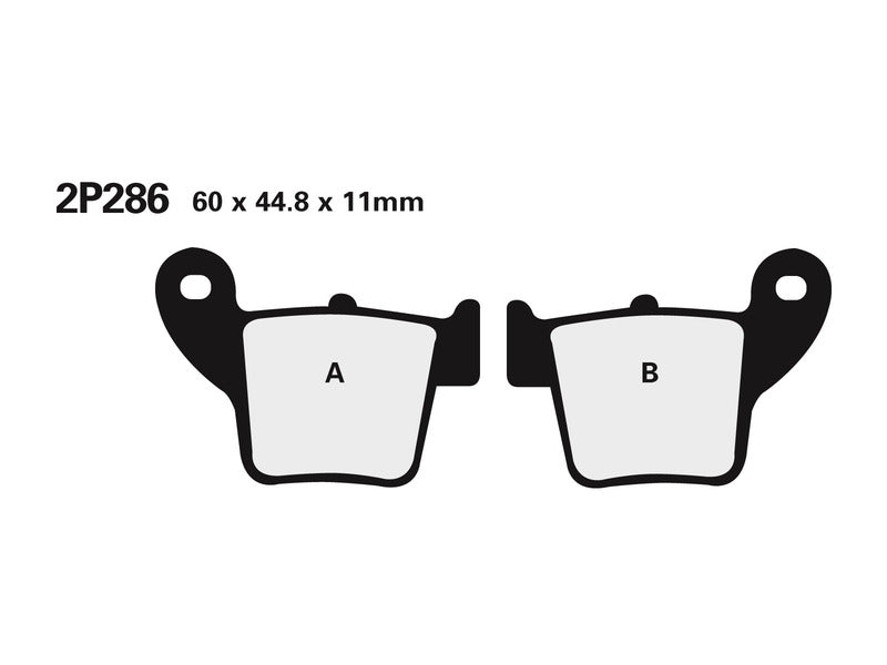 NISSIN Straßen-/Gelände-Sintermetall-Bremsbeläge - 2P-286ST-MX 2P-286ST-MX 