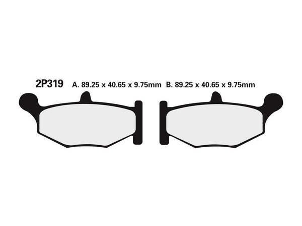 Nissin Street halbmetallische Bremsbahnen-2P-319ns 2p-319ns
