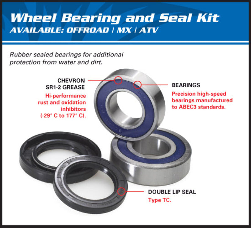 ALL BALLS Rear Wheel Bearing Kit Triumph/Suzuki 25-1557