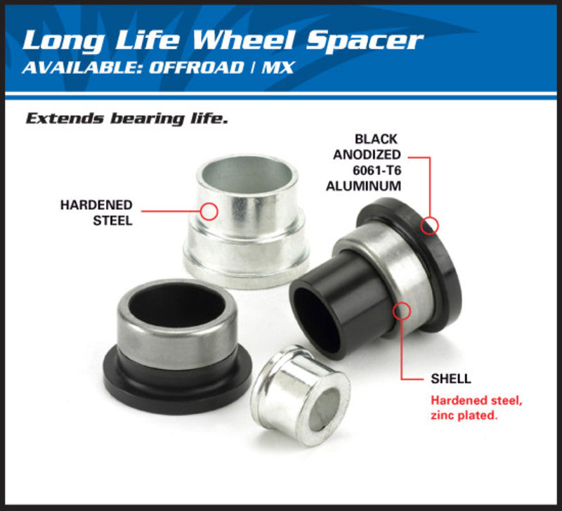 ALL BALLS Rear Wheel Spacer kit - Kawasaki KX125/250 11-1041