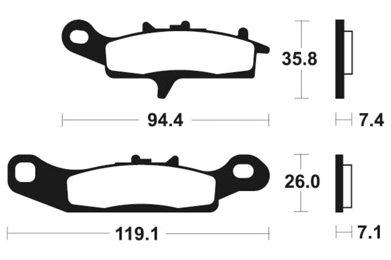 Tecnium ATV Sintered Metall Bremsbeläge - 01624798 1048030