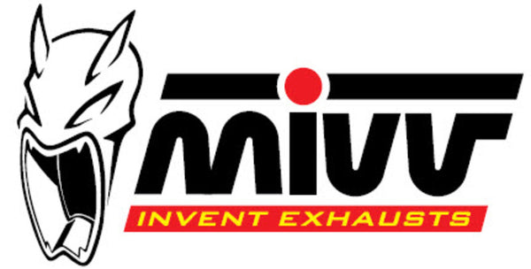 MIVV-logotyp med texten 'Invent Exhausts', används för att representera varumärket inom ACC. EXHAUST och reservdelar till fordon.