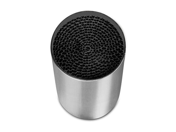 MIVV Catalytic Converter ACC.037.A1 i rostfritt stål med bikakestruktur för effektiv avgassystemfiltrering. Perfekt reservdel för fordonstillbehör.