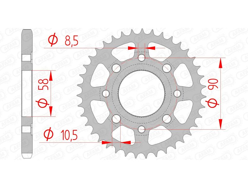 Afam Steel Standard Heckspropet 10201 - 428