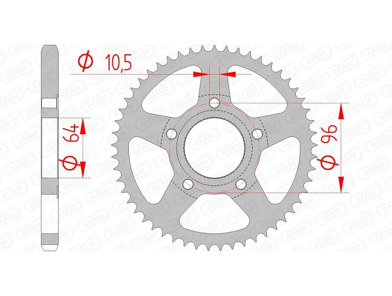 AFAM Stahl Standard Hinterradritzel 10203 - 428 