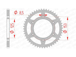 Afam Steel Self -Cleaning Heck -Kettenrad 10212 - 520