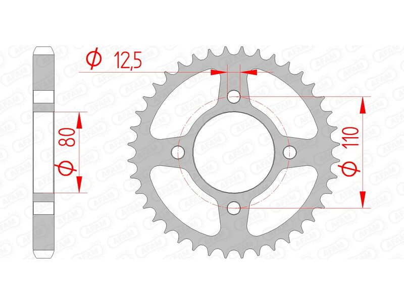 AFAM STAEL STAHRE HINTER -Kettenrad 10603 - 530