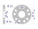 AFAM Aluminium Ultra-Leicht Hinterradkranz 11605 - 530 