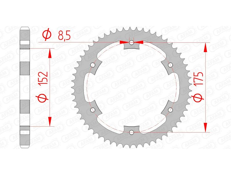 Afam Steel Standard Heckspropet 12207 - 428