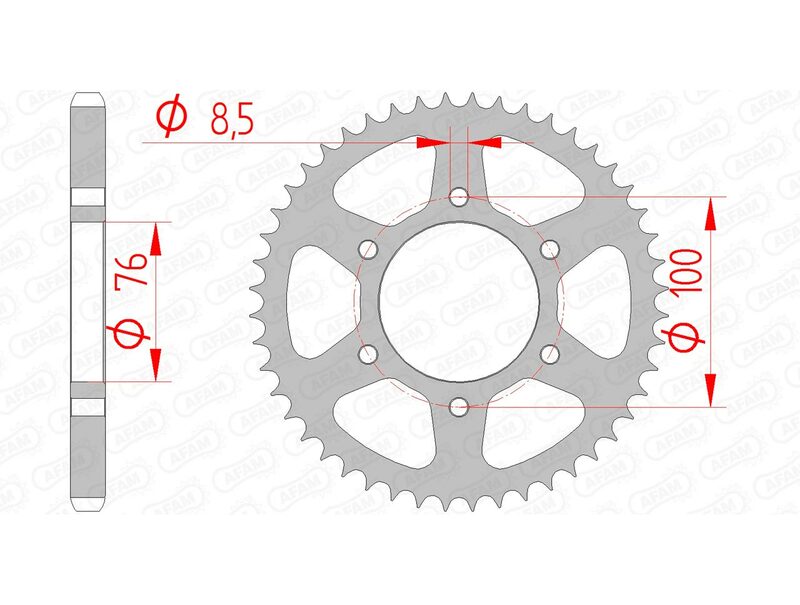 AFAM STAEL STAHRE HINTER -Kettenrad 12227 - 428