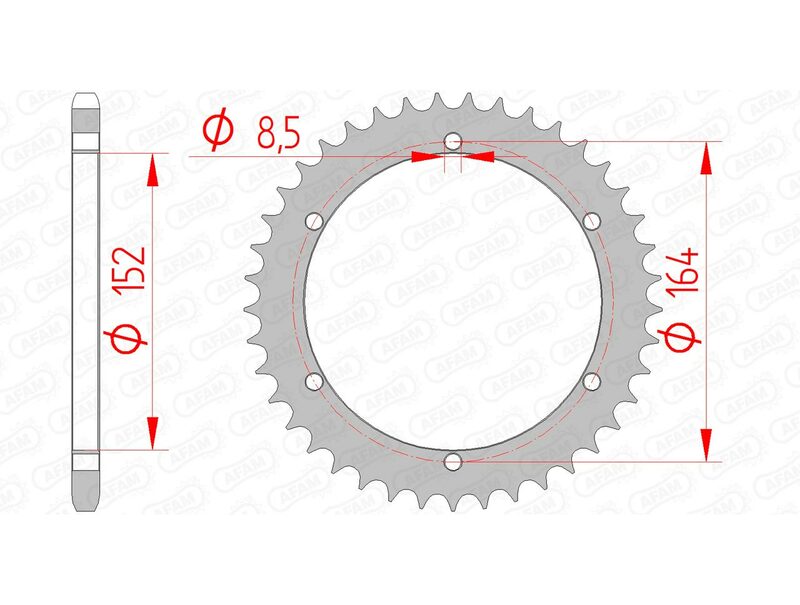 Afam Steel Standard Heckspropet 12502 - 520