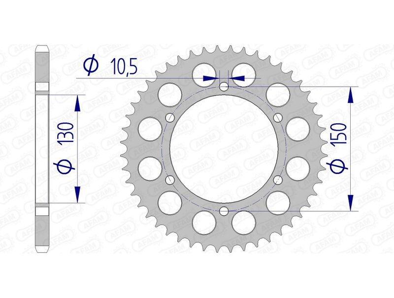 Afam Aluminium Heck -Spoket 13604 - 520