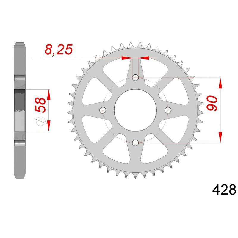 AFAM STAEL STAHRE HINTER -Kettenrad 14212 - 428