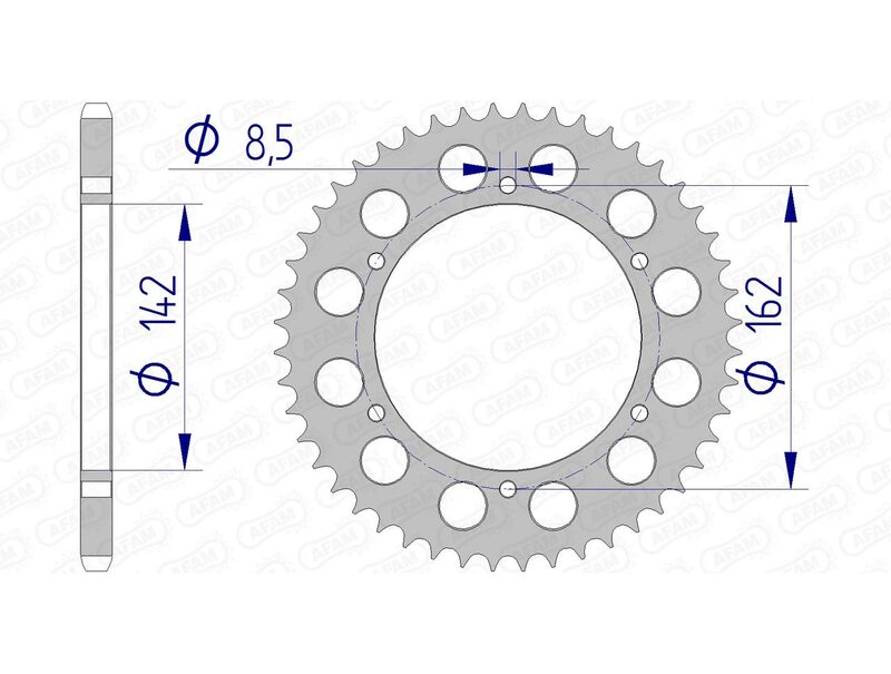 AFAM aluminum rear spoken 15305 - 520