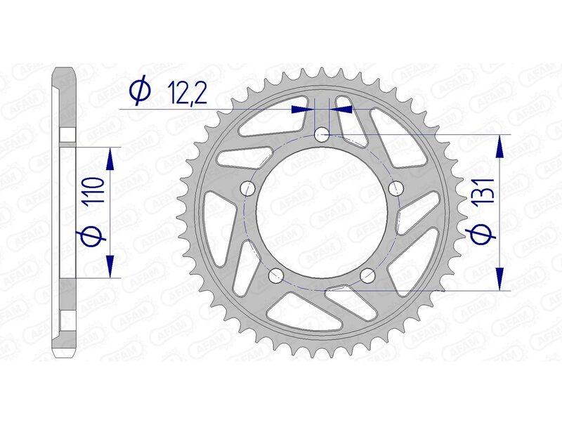 AFAM aluminum rear spoken 165800 - 525