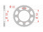 Afam Steel Standard Heck -Kettenrad 16600 - 520