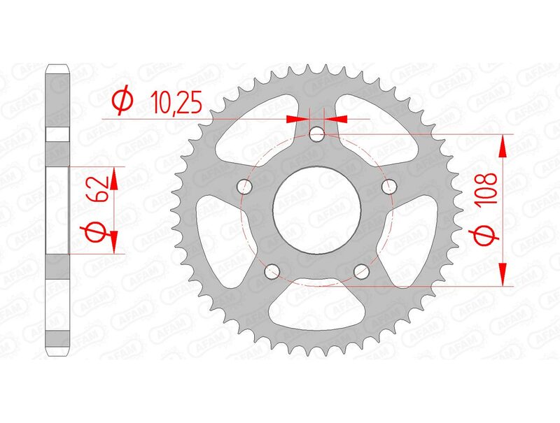 Afam Steel Standard Heckspropet 47201 - 428