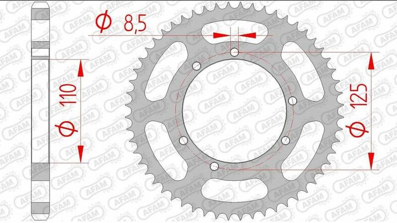 AFAM STAEL STAHRE HINTER -Kettenrad 59104 - 428