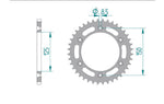 AFAM Steel Standard Rear Sprock 71304 - 520