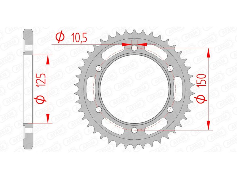 AFAM STAEL STAHRE HINTER -Kettenrad 71800 - 525