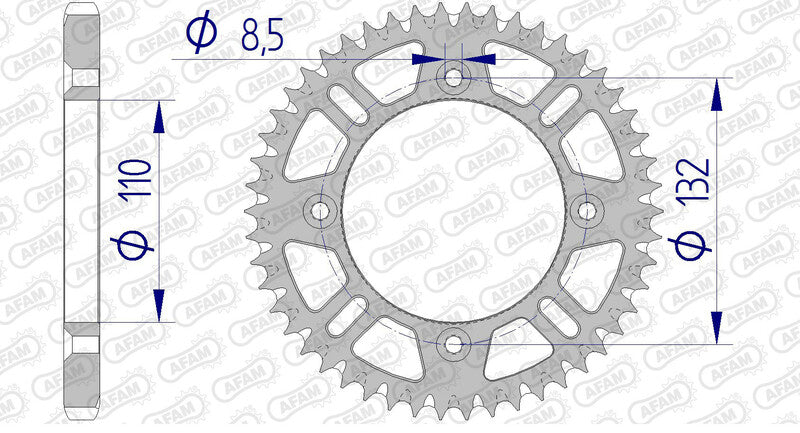 Afam Aluminium Ultra-Licht selbstverpackte hintere Spropet 72102-428