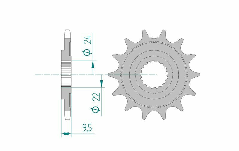 Afam Steel Self -Cleaning -Vorderrad 20311 - 520