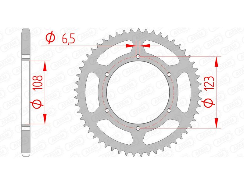 AFAM Steel Standard Rear Sprock 92114 - 420