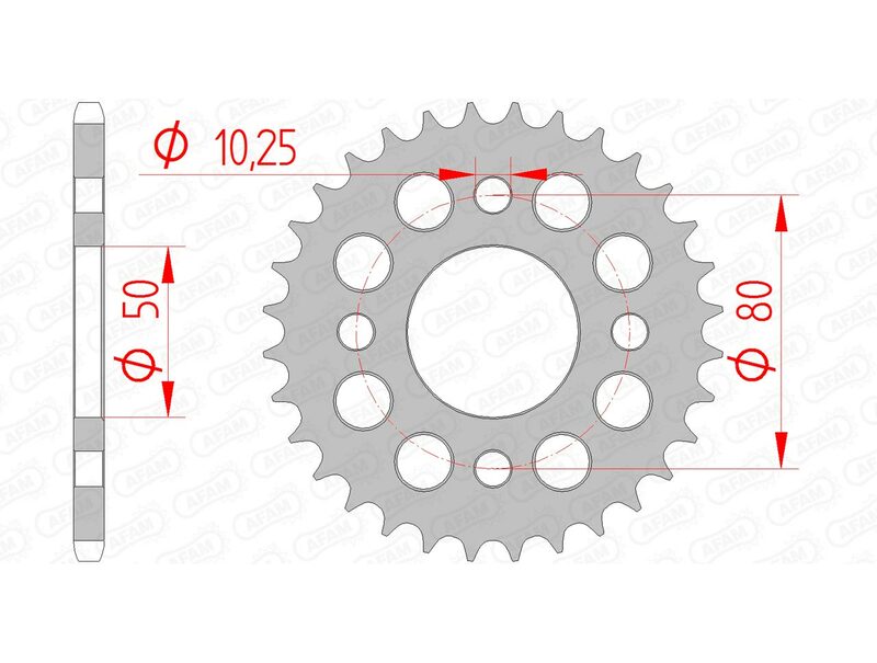 AFAM Steel Standard Rear Sprock 92127 - 420