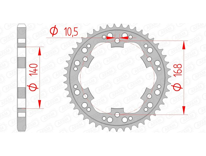 AFAM STEEL STANDARD REAR SPROPET 92635 - 525