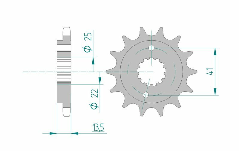 AFAM Stahl Standard Vorderrad 20507 - 525 