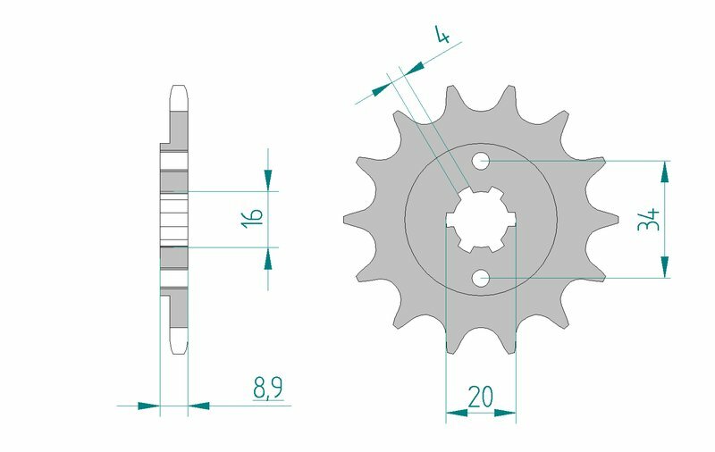 AFAM Steel Standard Front Sprock 21300 - 520