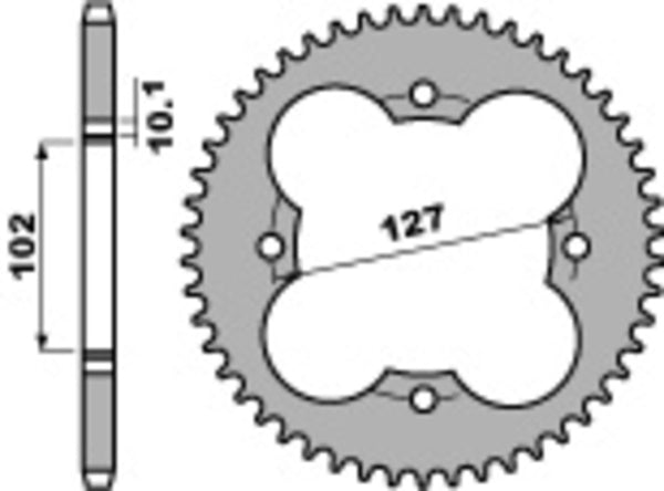 PBR Standard C45 Stahl Hinterradritzel 4480 - 520 4480 37 C45 
