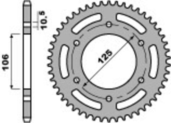 PBR Ultra -Light Aluminum Hard Anodized Rear Sprock 4530 - 520 4530 48 LD