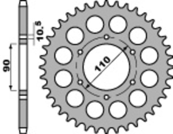 PBR Standard C45 Stahl Hinterradkranz 850 - 530 850 33 C45 
