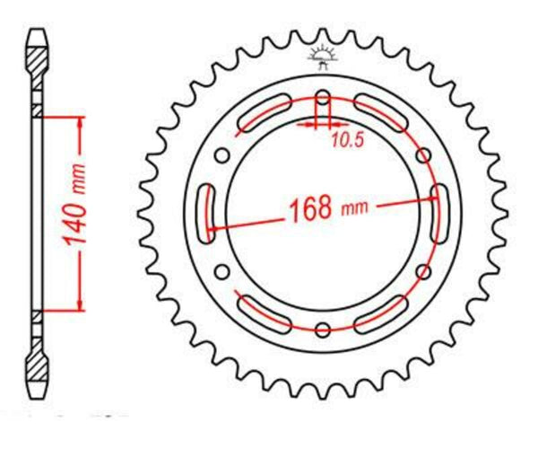 JT -Sprock -Stahlstandard -Heckrad 3 - 525 JTR3.42