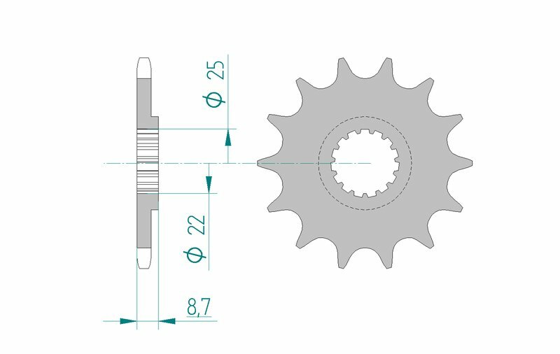 AFAM Steel Self -Cleaning Front Sprock 73301 - 520