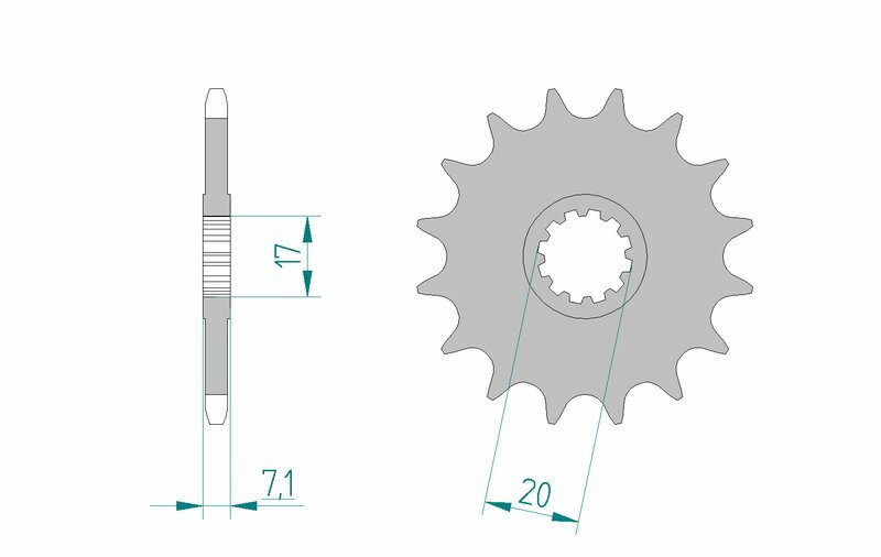 AFAM Stahl Standard Vorderzahnrad 94119 - 420 