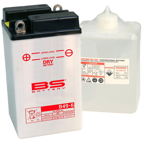 BS Battery Conventional Battery with Acid Pack - B49-6 