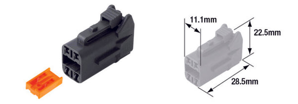 Tourmax Waterproof Hane connector 060 (FRM)-4-pole-ETP-100