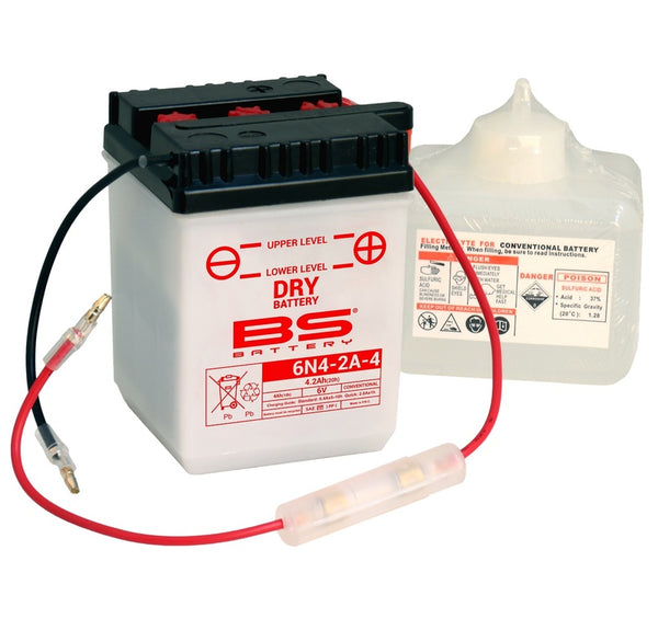 BS Batterie Konventionelle Batterie mit Säurepack - 6N4-2A-4 (6V) 