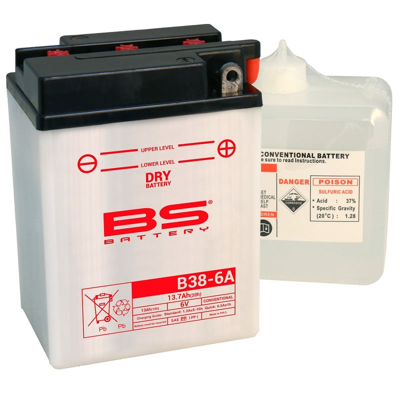 BS -Batterie Batterie konventionell mit Säurepaket - B38-6a