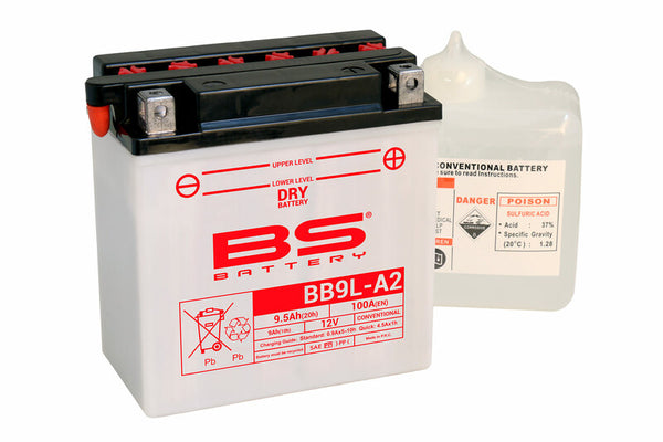 BS Batterie Hochleistungsbatterie mit Säurepaket - BB9L-A2 